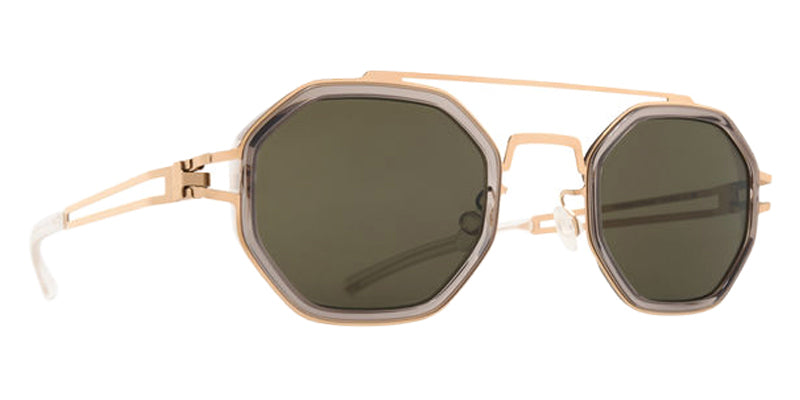 Mykita® ARTURO MYK ARTURO 10087894 - A83-Champagne Gold/Clear Ash/Rawgreen Solid Sunglasses