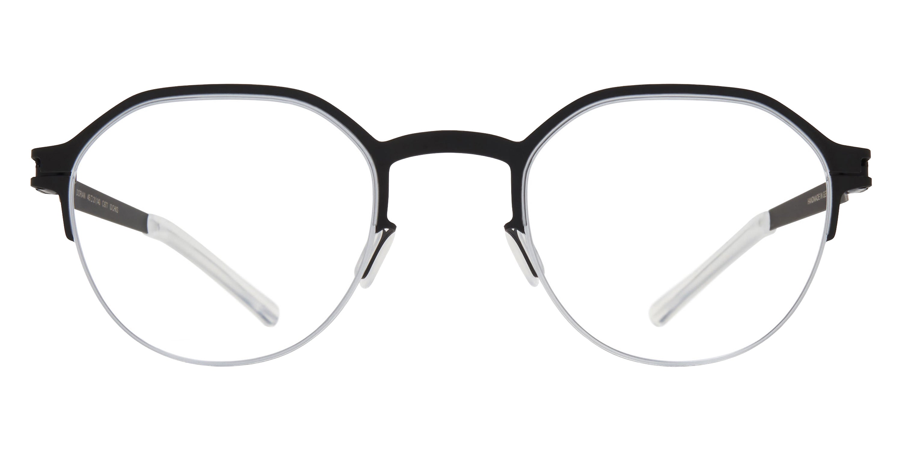 Mykita® DORIAN Eyeglasses MYK DORIAN Black/Frozen Silver 45 - Black/Frozen Silver