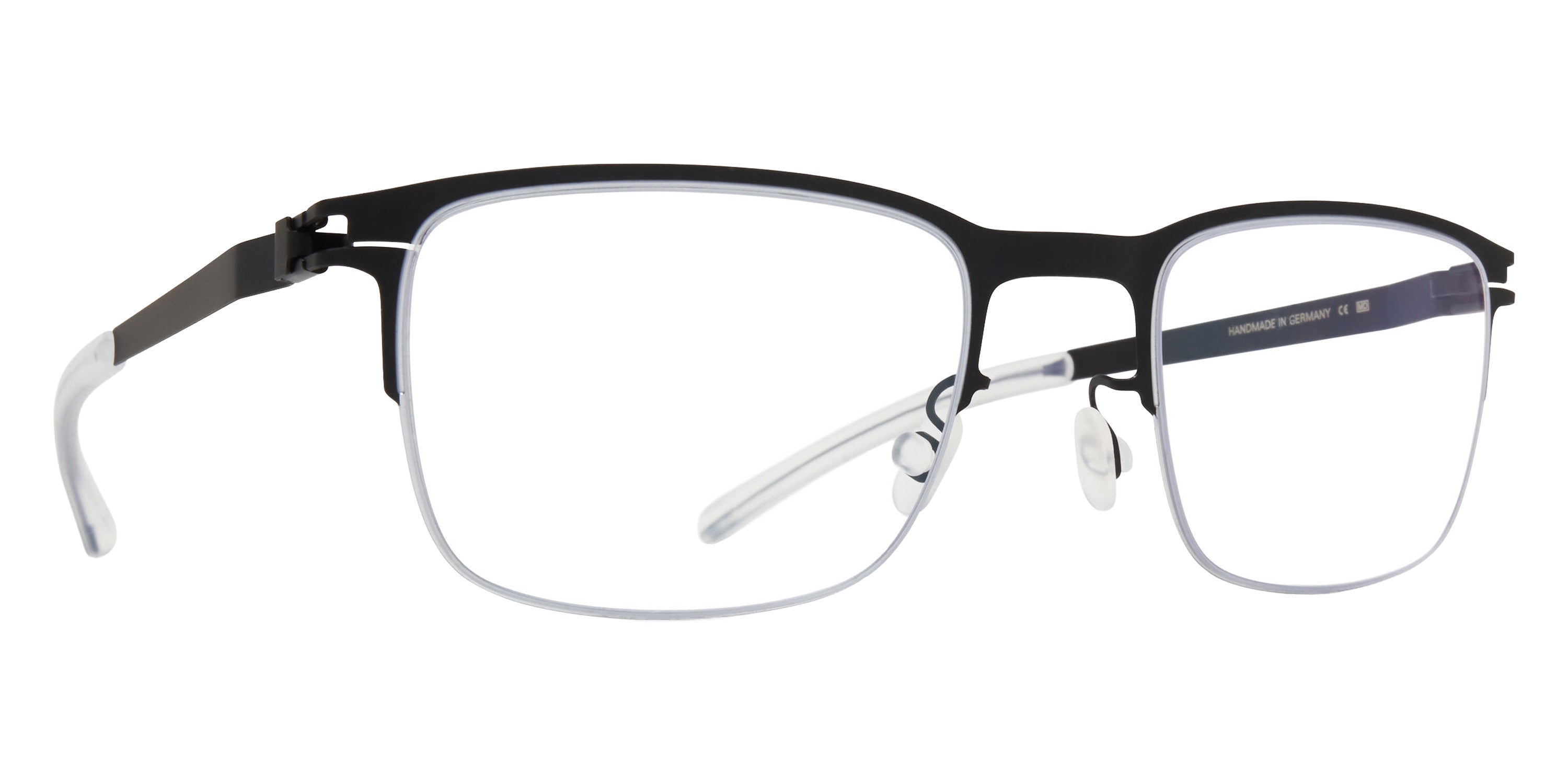 Mykita® FORT Eyeglasses MYK FORT Black/Frozen Silver 50 - Black/Frozen Silver