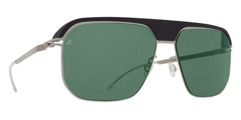 Mykita® ML06 MYK ML06 10088123 - MH49-Pitch Black/Matte Silver/Leica Green 85 Solid Sunglasses
