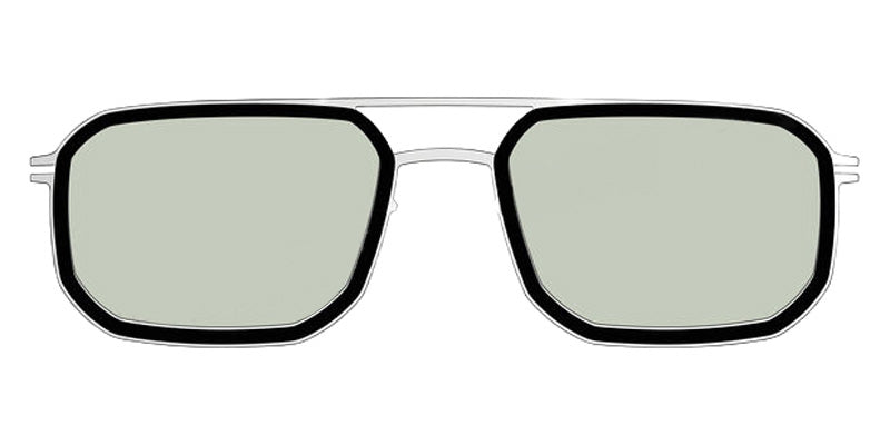 Mykita® ML16 MYK ML16 10090243 - MH79-Leica Silver/Pitch Black/Leica Green 85 Solid Sunglasses