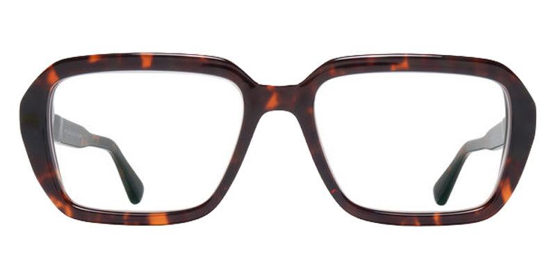 Mykita® NAAMA MYK NAAMA 10089592 - C215-Amber Havana/Shiny Silver/Clear Eyeglasses