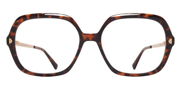 Mykita® NANNA MYK NANNA 10091604 - C220-Amber Havana/Champag Gold/Clear Eyeglasses