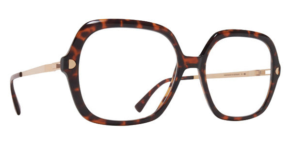 Mykita® NANNA MYK NANNA 10091604 - C220-Amber Havana/Champag Gold/Clear Eyeglasses