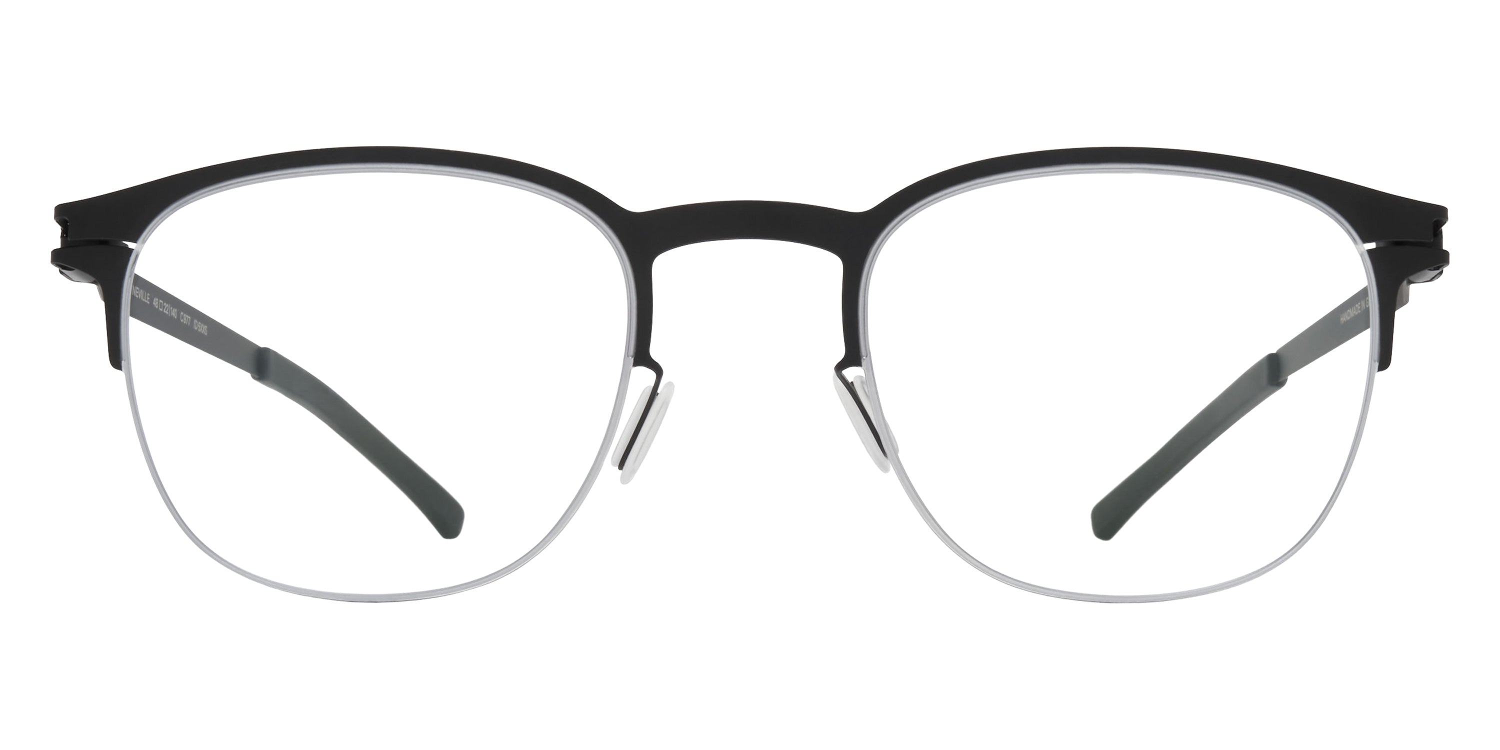 Mykita® NEVILLE Eyeglasses MYK NEVILLE Black/Frozen Silver 48 - Black/Frozen Silver