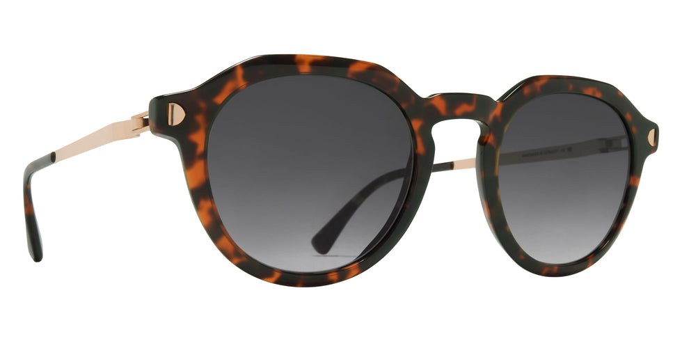 Mykita® RENO Sunglasses MYK RENO C220 Amber Havana/Champag Gold/Grey Gradient CAT2 48 - C220 Amber Havana/Champag Gold/Grey Gradient (CAT2)