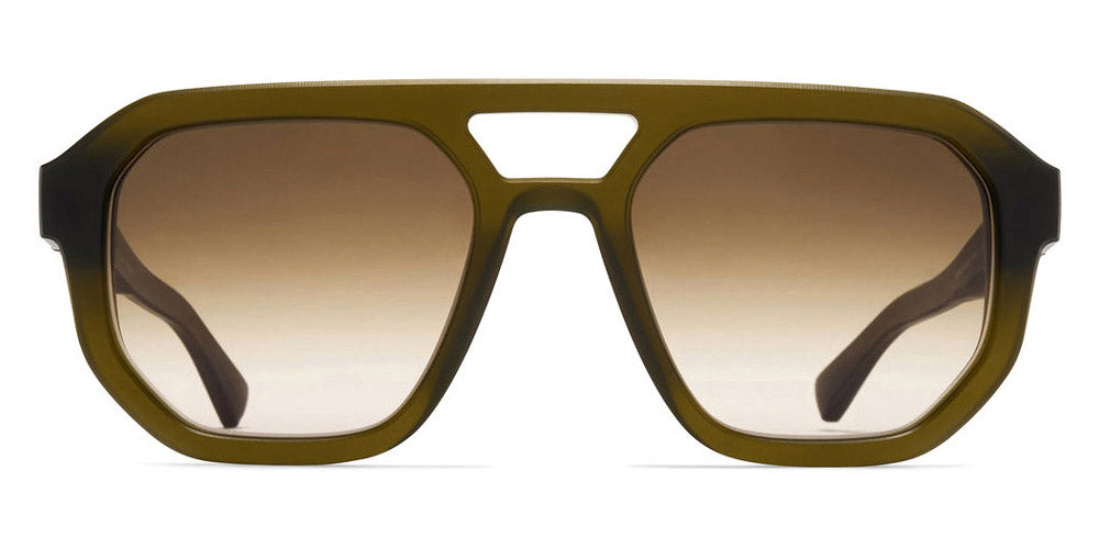 Mykita® AMARE MYK AMARE Chilled Raw Peridot/Silver/Raw Brown Gradient 53 - Chilled Raw Peridot/Silver/Raw Brown Gradient Sunglasses