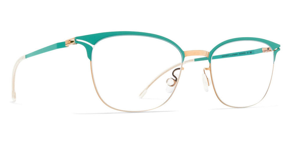 Mykita® HOLLIS MYK HOLLIS Champagne Gold/Jade Green 39 - Champagne Gold/Jade Green Eyeglasses