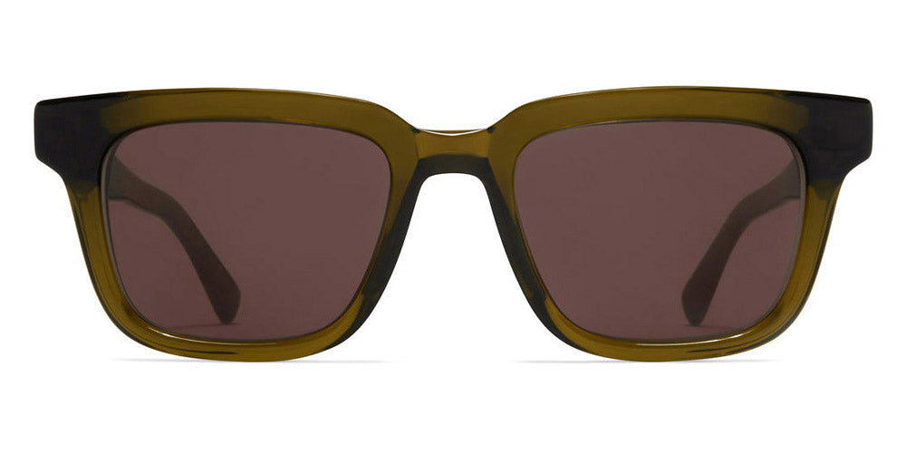 Mykita® LAMIN MYK LAMIN C158 Peridot/Shiny Silver/Brown Solid 47 - C158 Peridot/Shiny Silver/Brown Solid Sunglasses