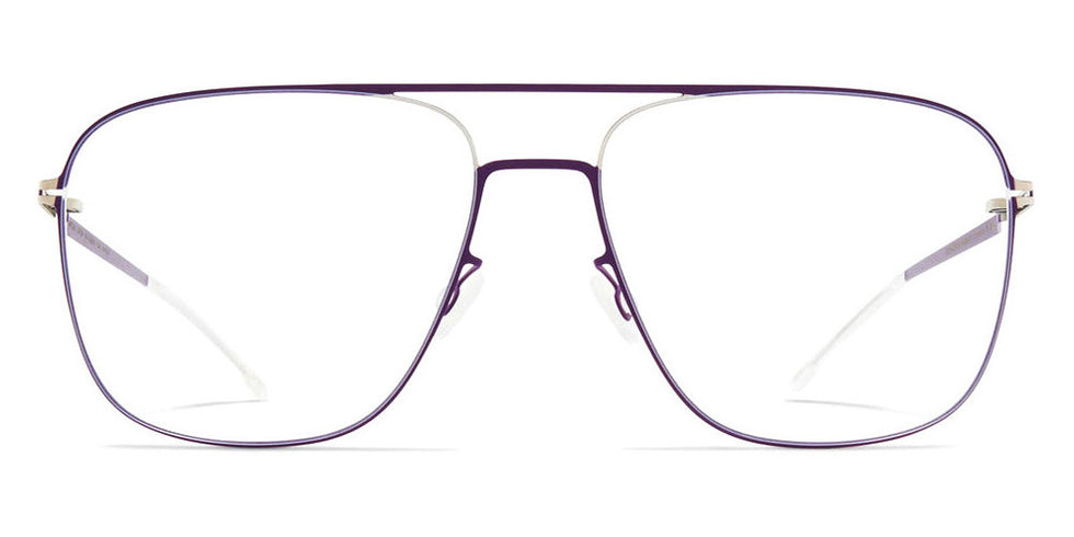 Mykita® STEEN MYK STEEN Silver/Deep Purple 56 - Silver/Deep Purple Orange Eyeglasses