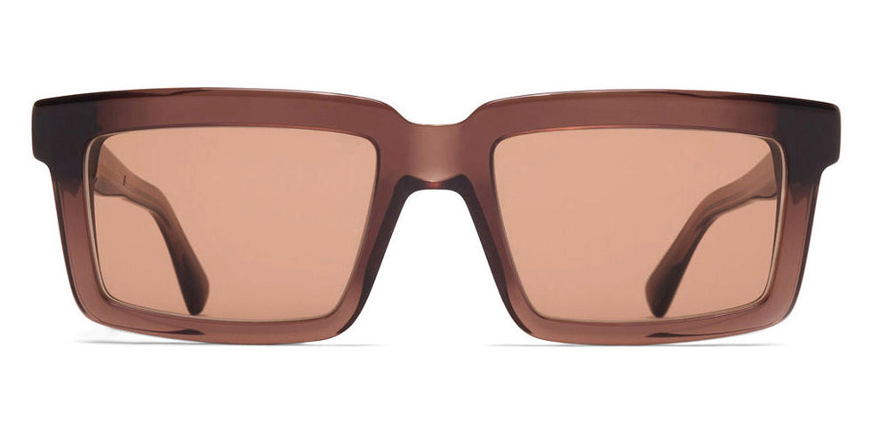 Mykita® DAKAR MYK C204-Maroon/Shiny Silver/Cruxitebrown Solid 53 - C204-Maroon/Shiny Silver/Cruxitebrown Solid Sunglasses