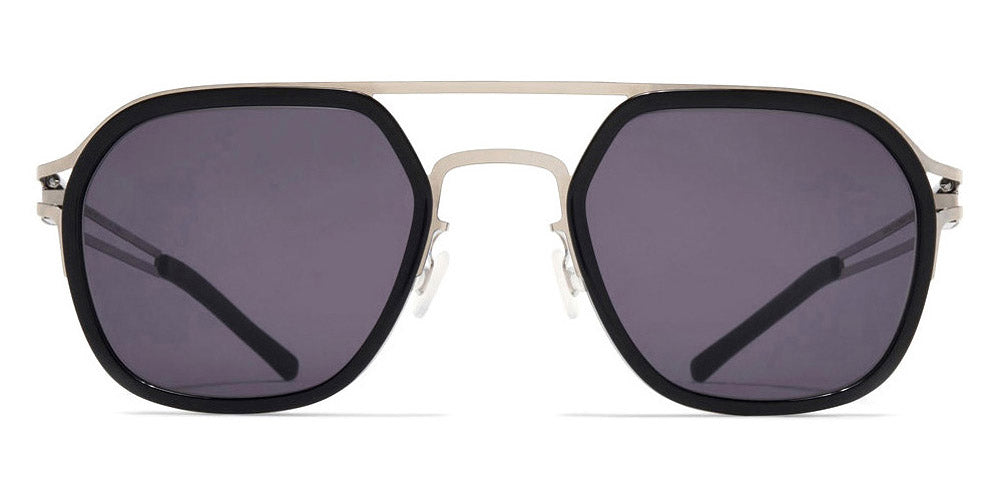 Mykita® LEELAND MYK LEELAND A81-Shiny Silver/Black/Coolgrey Solid 50 - A81-Shiny Silver/Black/Coolgrey Solid Sunglasses