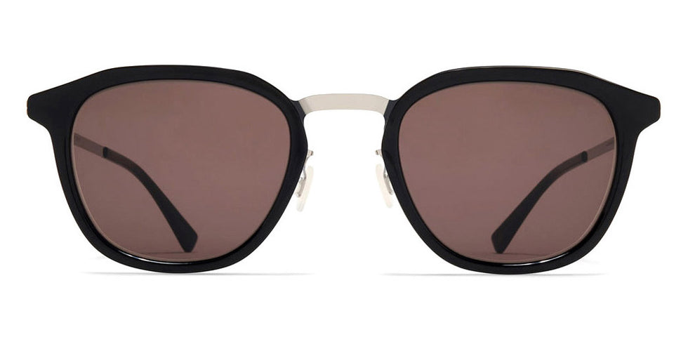 Mykita® PAVI MYK PAVI A81 Shiny Silver/Black/Brown Solid 46 - A81 Shiny Silver/Black/Brown Solid Sunglasses