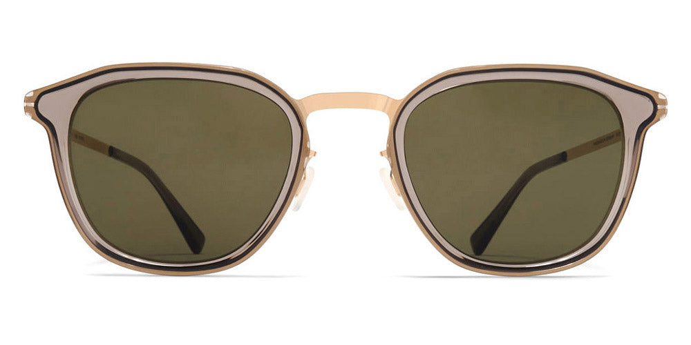 Mykita® PAVI MYK PAVI A83-Champagne Gold/Clear Ash/Raw Green Solid 46 - A83-Champagne Gold/Clear Ash/Raw Green Solid Sunglasses