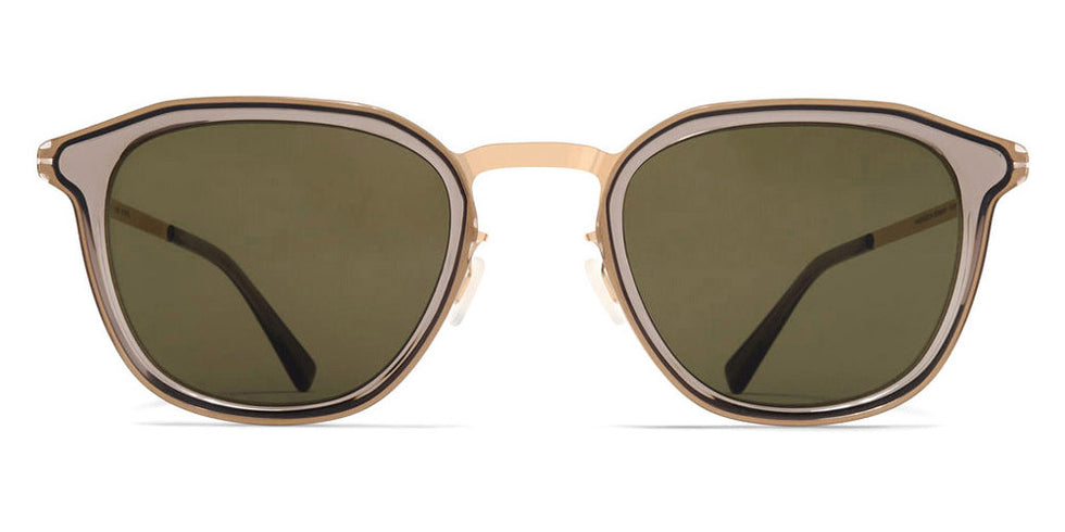 Mykita® PAVI MYK PAVI A83-Champagne Gold/Clear Ash/Raw Green Solid 46 - A83-Champagne Gold/Clear Ash/Raw Green Solid Sunglasses