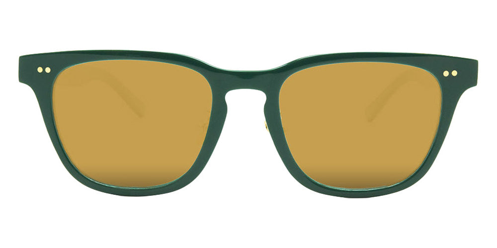 Native Ken® Bank Sun - Emerald/12k Hinges/Solid Gold Mirrored Sunglasses