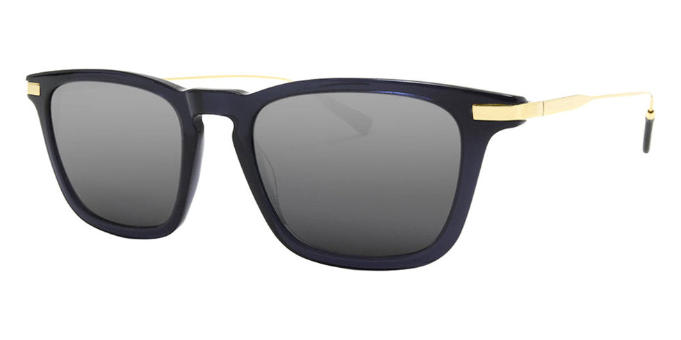 Native Ken® Barrow Sun - Translucent Navy/12k Hinges/Solid Grey Silver Mirrored Sunglasses