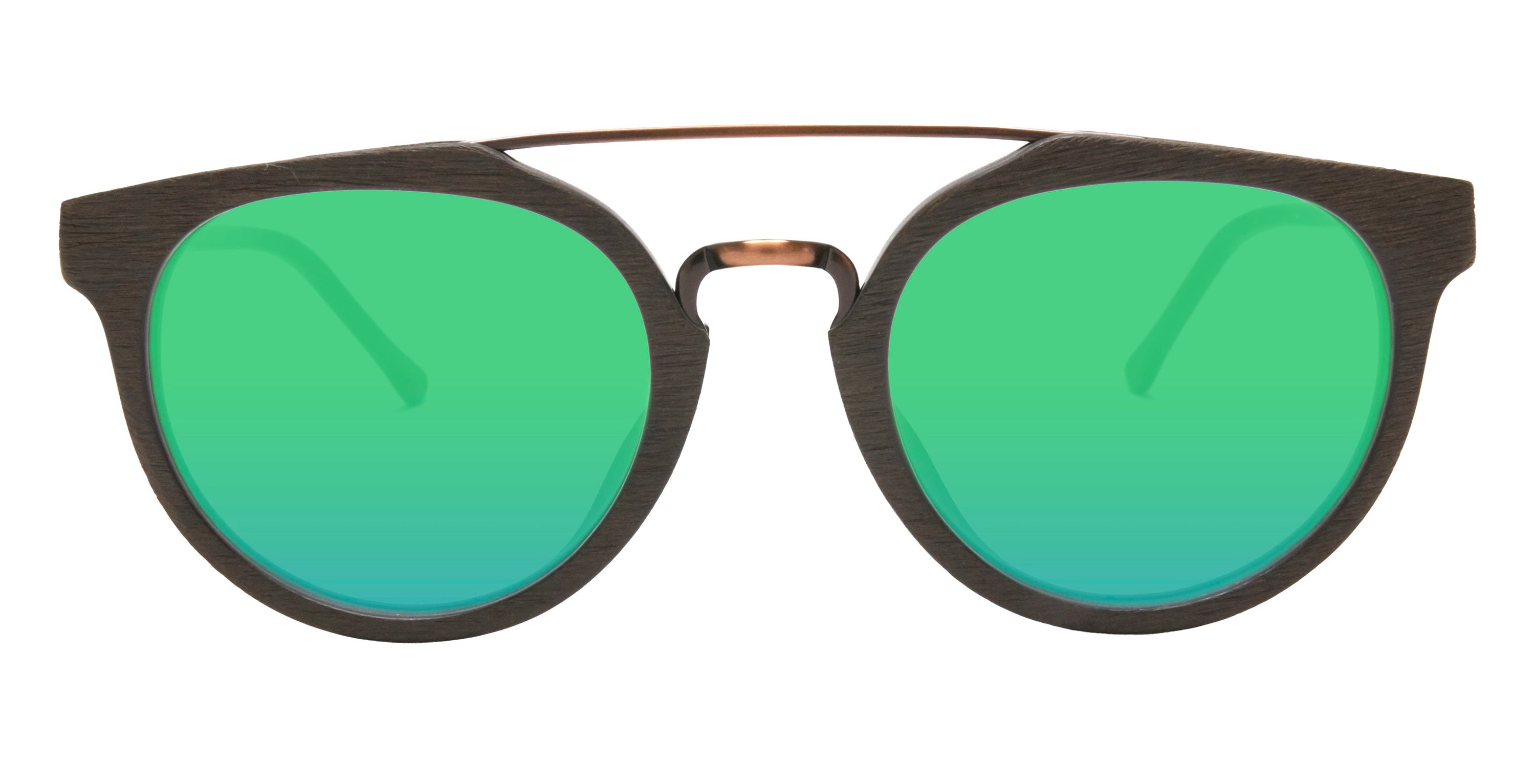 Native Ken® Beekman Sun - Chestnut/Green Mirrored Polarized Sunglasses