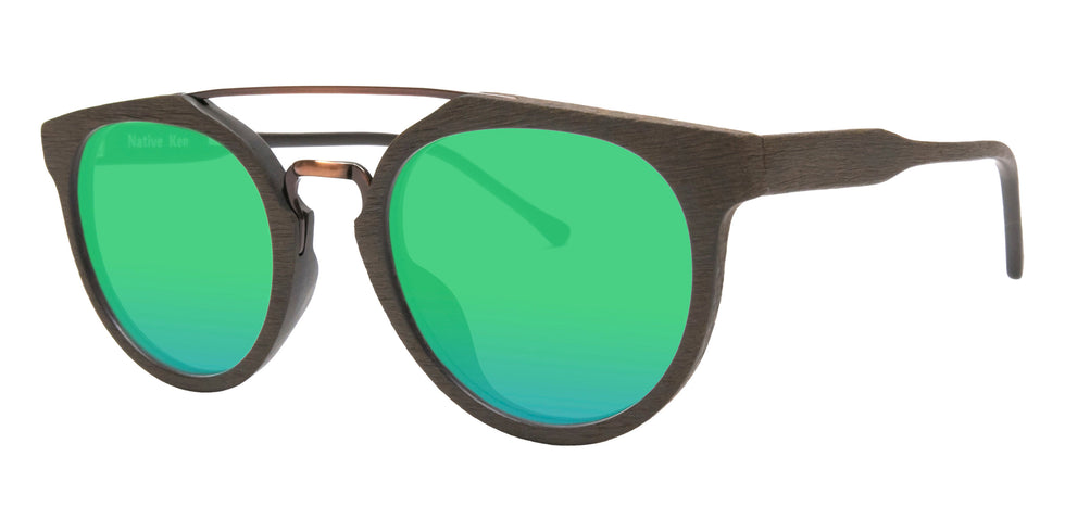 Native Ken® Beekman Sun - Chestnut/Green Mirrored Polarized Sunglasses