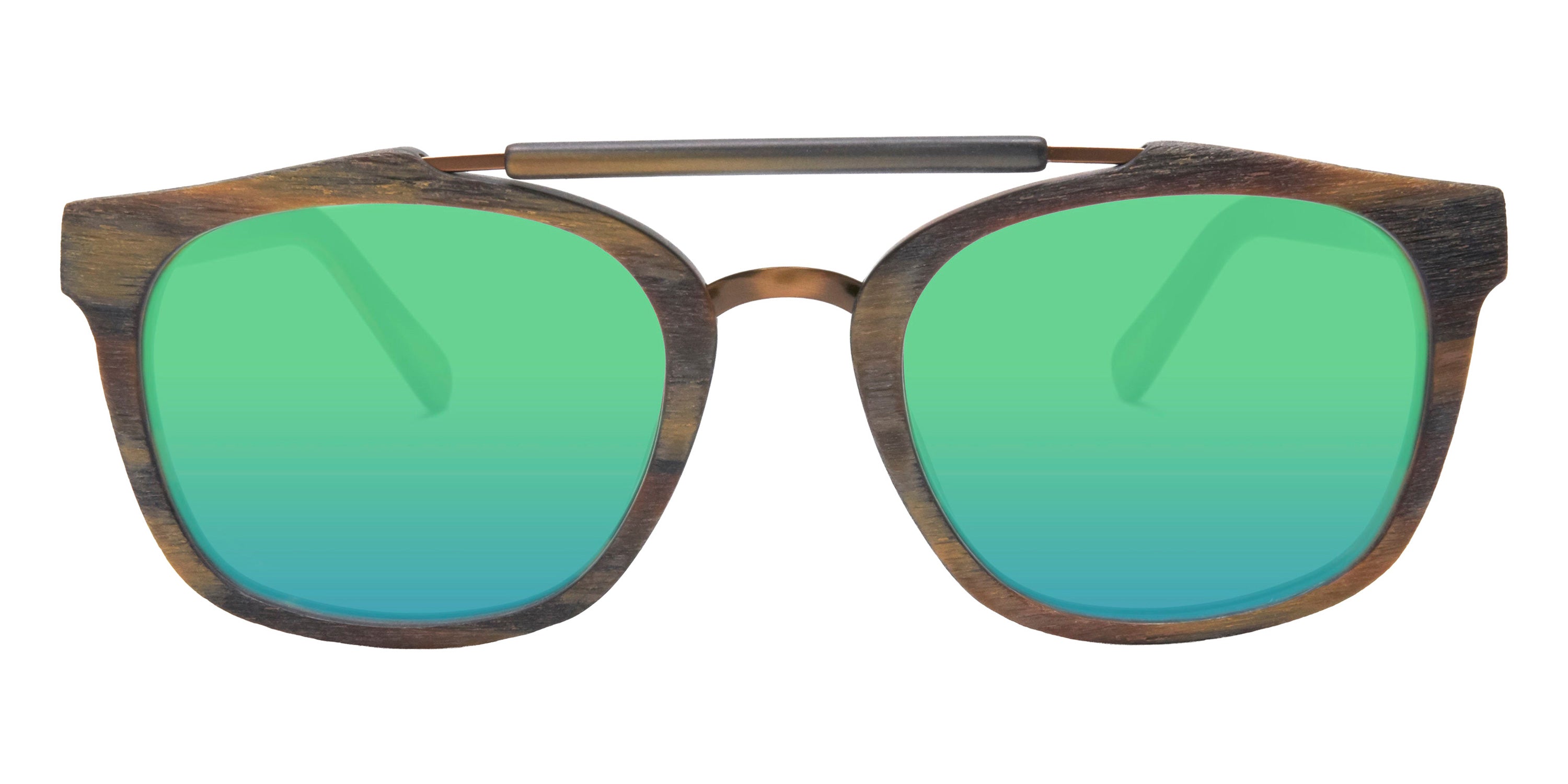 Native Ken® Chambers Sun - Camo Tortoise/Green Mirrored Polarized Sunglasses