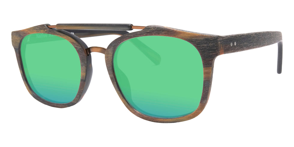 Native Ken® Chambers Sun - Camo Tortoise/Green Mirrored Polarized Sunglasses