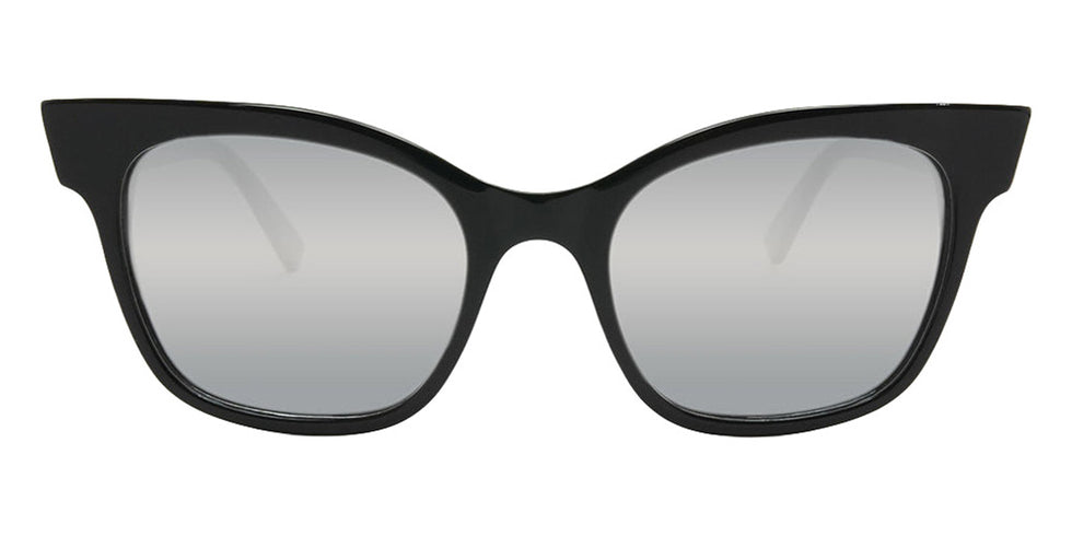 Native Ken® Elizabeth Sun - Shiny Black/Grey Silver Mirrored Lenses Sunglasses