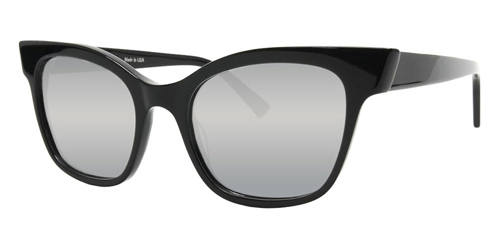 Native Ken® Elizabeth Sun - Shiny Black/Grey Silver Mirrored Lenses Sunglasses