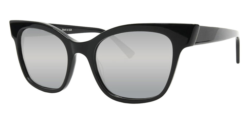 Native Ken® Elizabeth Sun - Shiny Black/Grey Silver Mirrored Lenses Sunglasses