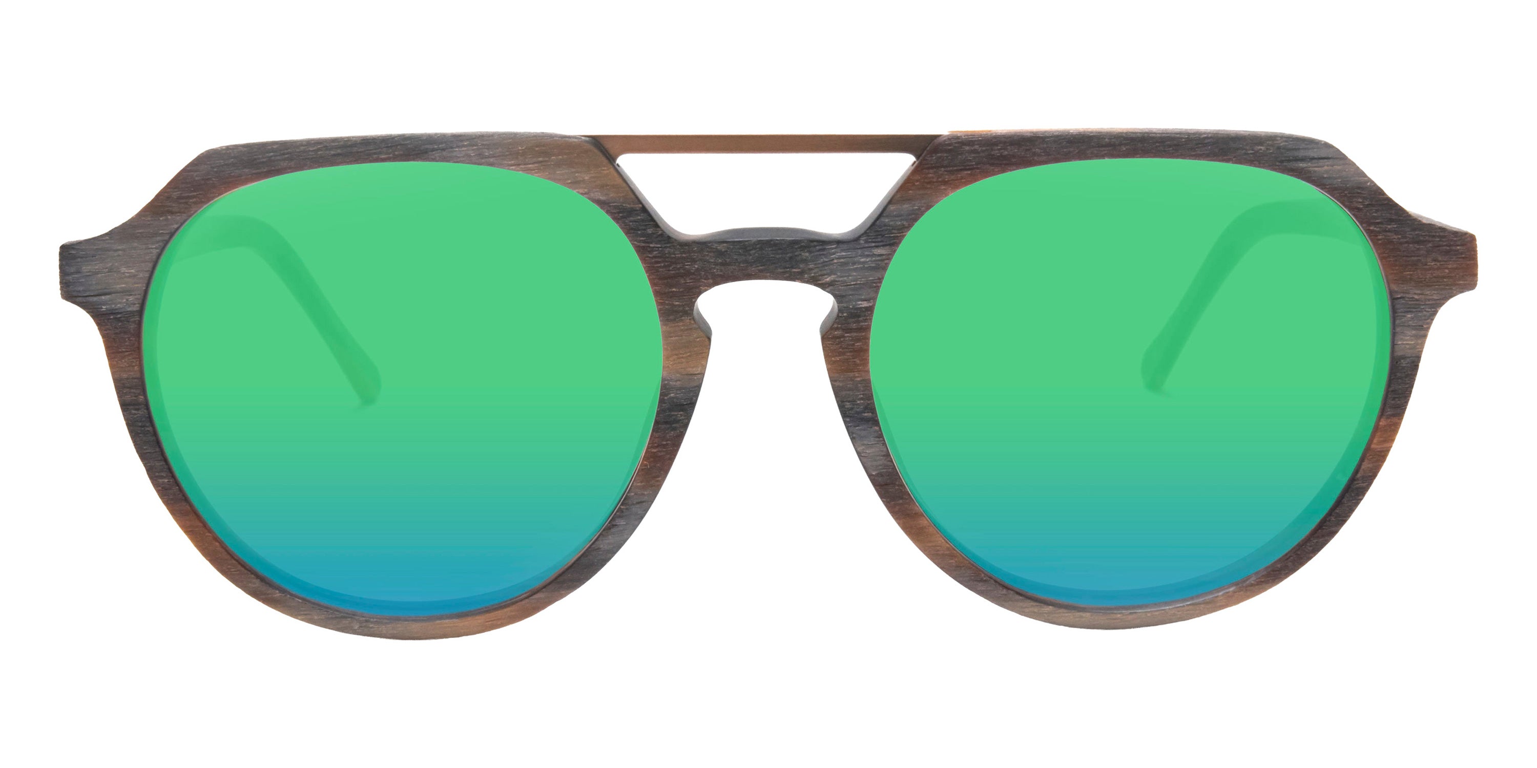 Native Ken® Fulton Sun - Camo Tortoise/Green Mirrored Polarized Sunglasses