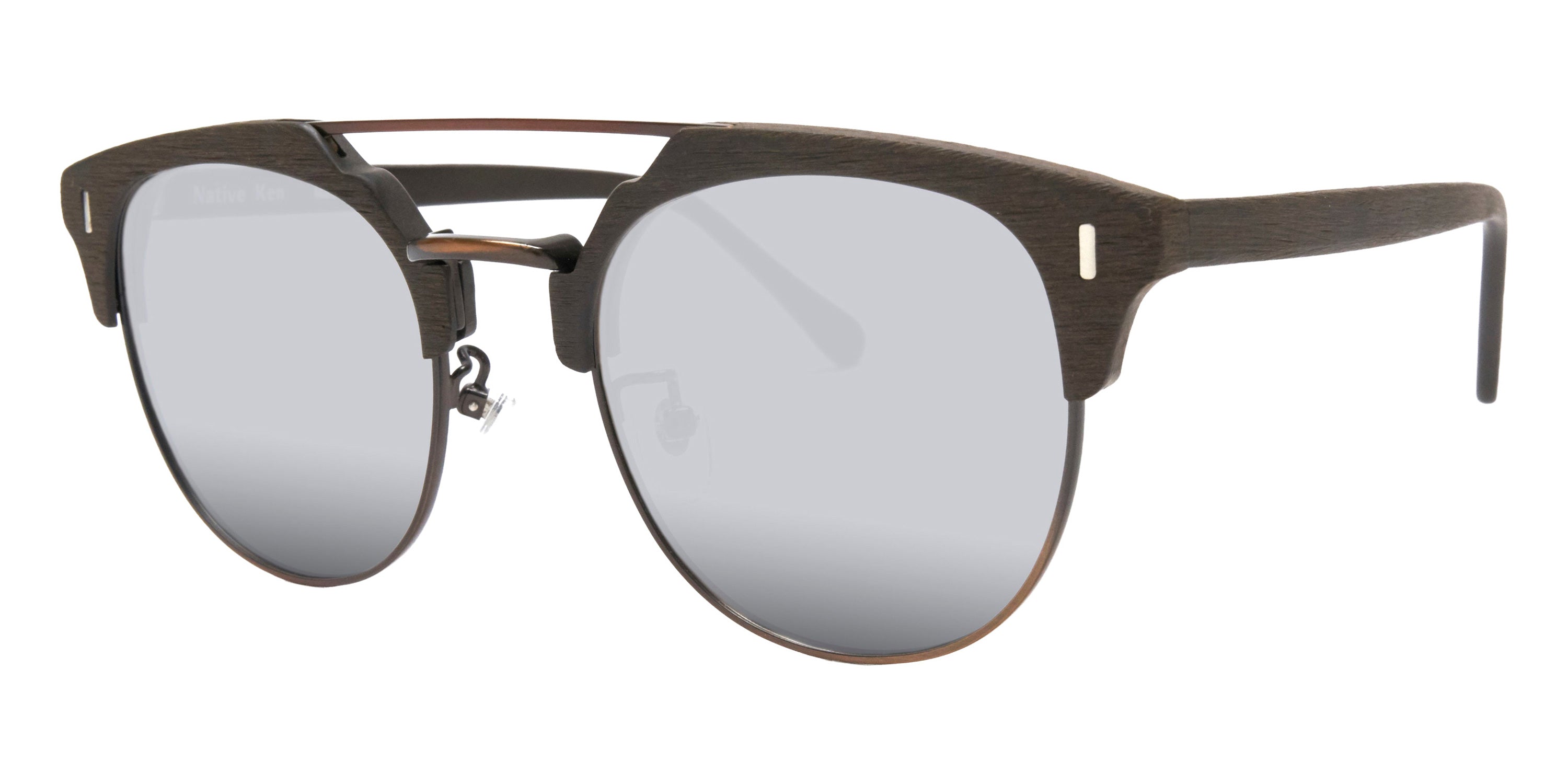 Native Ken® Hanover Sun - Chestnut/Silver Mirrored Polarized Sunglasses