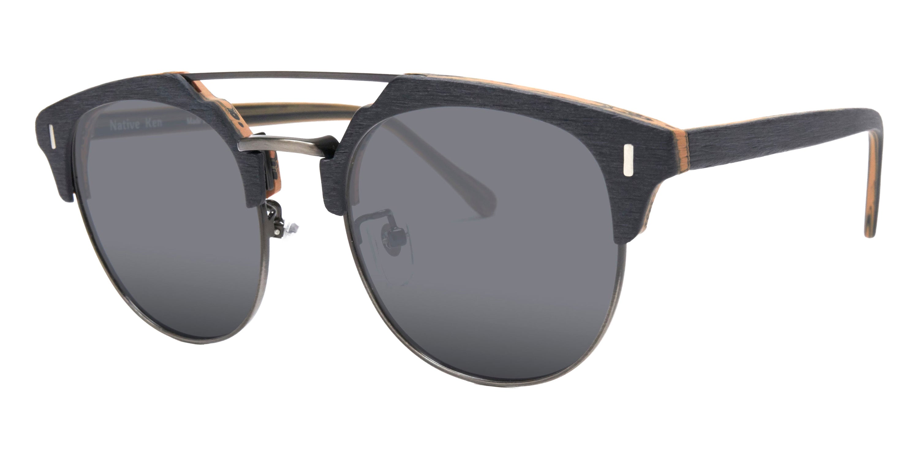 Native Ken® Hanover Sun - Two-Tone Brown on Black/Solid Grey Polarized Sunglasses