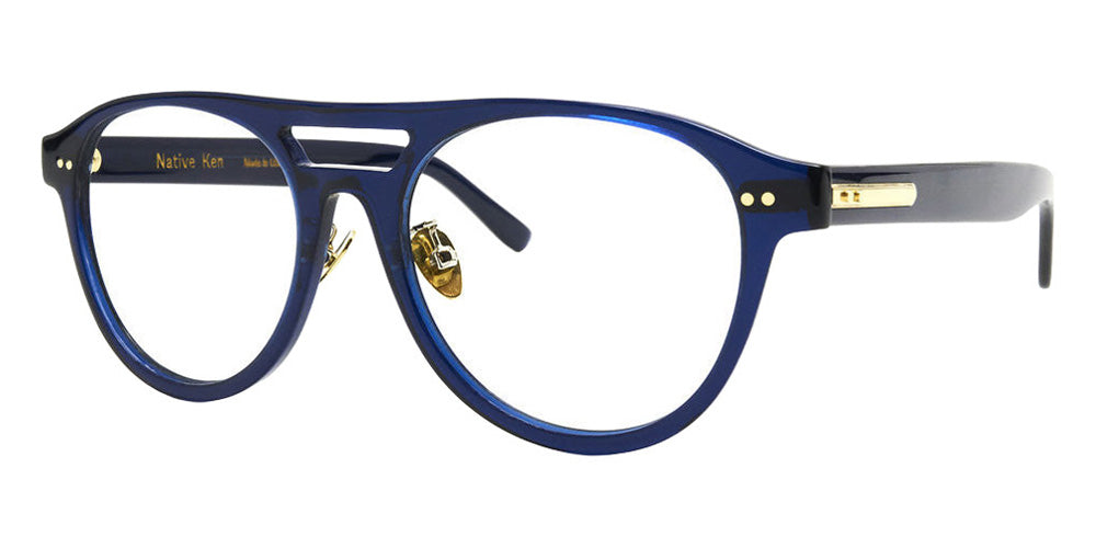Native Ken® Hudson - Translucent Cobalt Blue/12k Hinges Eyeglasses