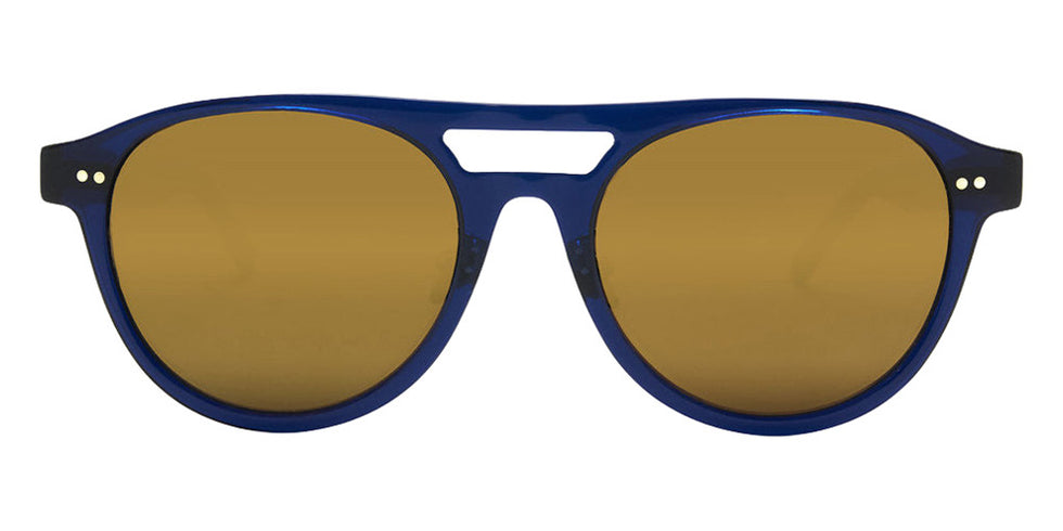 Native Ken® Hudson Sun - Translucent Cobalt Blue/12k Hinges/Solid Gold Mirrored Sunglasses