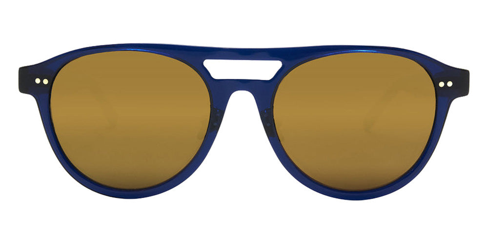 Native Ken® Hudson Sun - Translucent Cobalt Blue/12k Hinges/Solid Gold Mirrored Sunglasses
