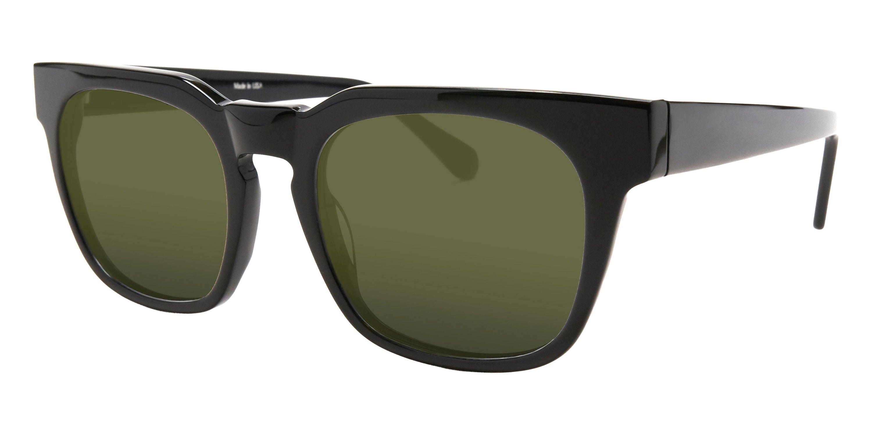 Native Ken® Mercer Sun - Shiny Black/Vintage G15 Polarized Sunglasses