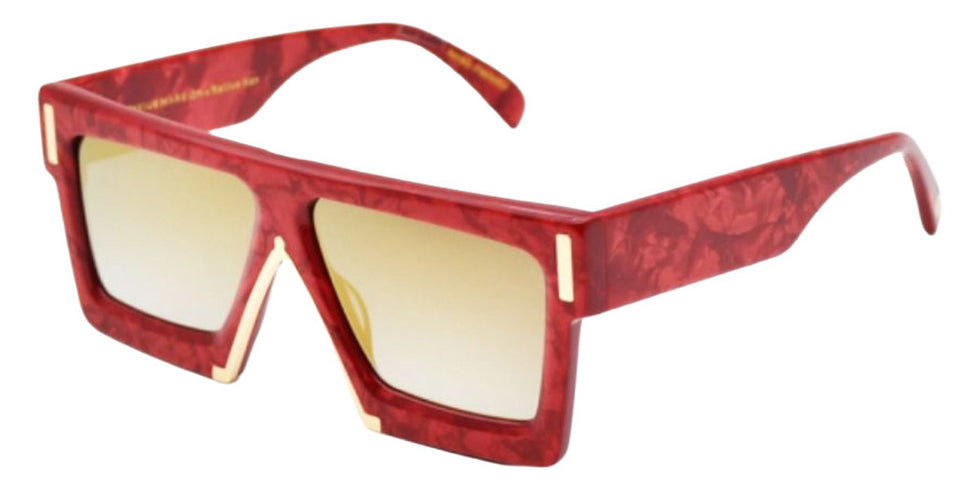Native Ken® Octavius Marsion x Native Ken Buckhead Sun - Crimson Marble/Gold Mirrored 58 Size Sunglasses