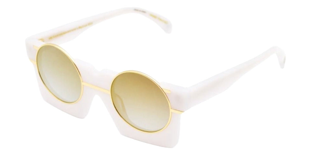 Native Ken® Octavius Marsion x Native Ken Buckhead Sun - Ivory/Gold Mirrored 47 Sunglasses