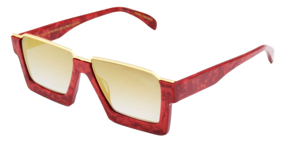 Native Ken® Octavius Marsion x Native Ken Buckhead Sun - Crimson Marble/Gold Mirrored Sunglasses
