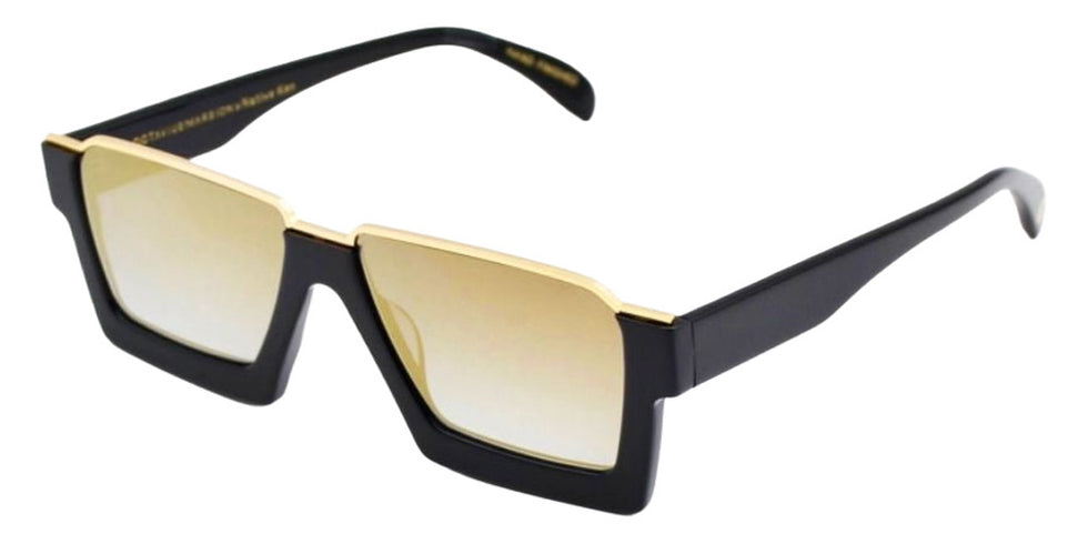 Native Ken® Octavius Marsion x Native Ken Buckhead Sun - Shiny Black/Gold Mirrored Sunglasses