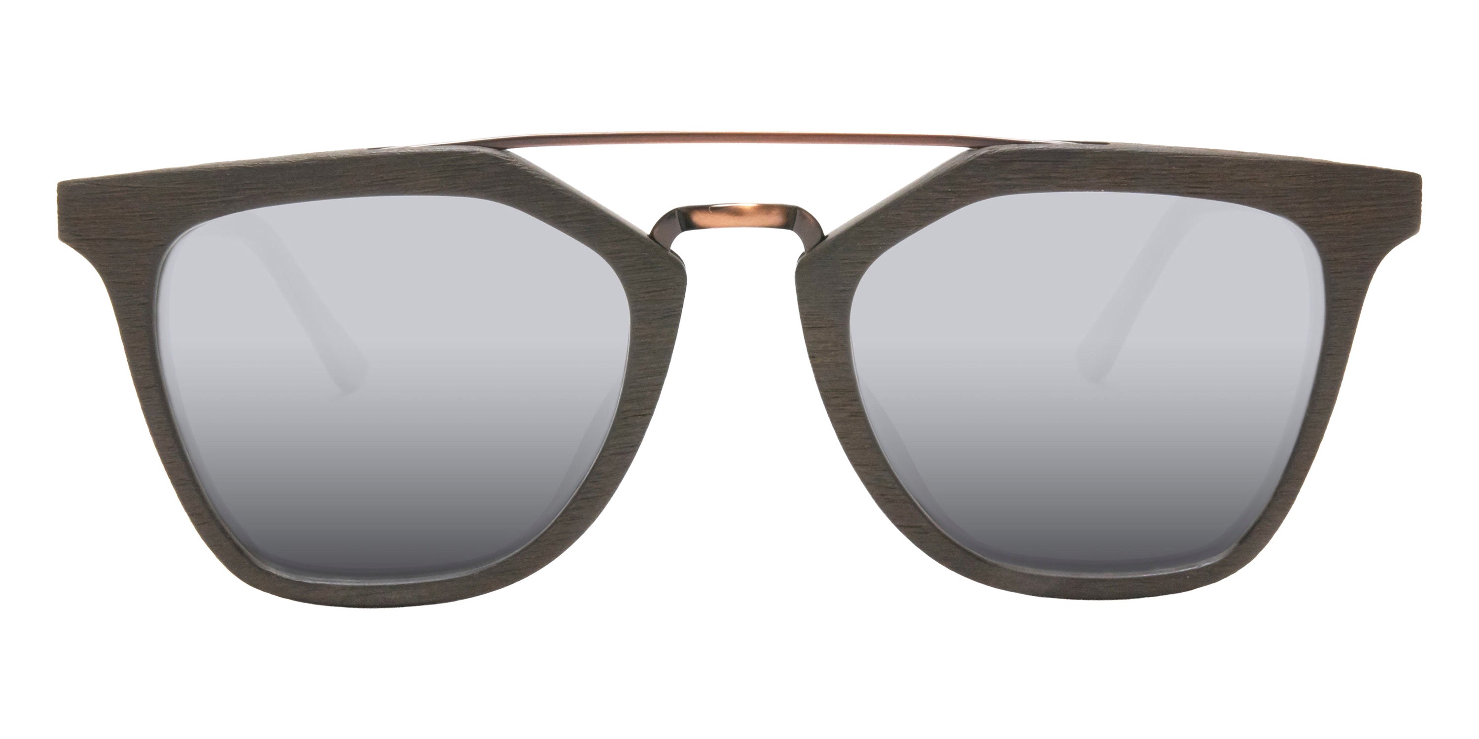 Native Ken® Park Row Sun - Chestnut/Silver Mirrored Polarized Sunglasses