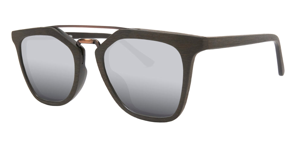 Native Ken® Park Row Sun - Chestnut/Silver Mirrored Polarized Sunglasses