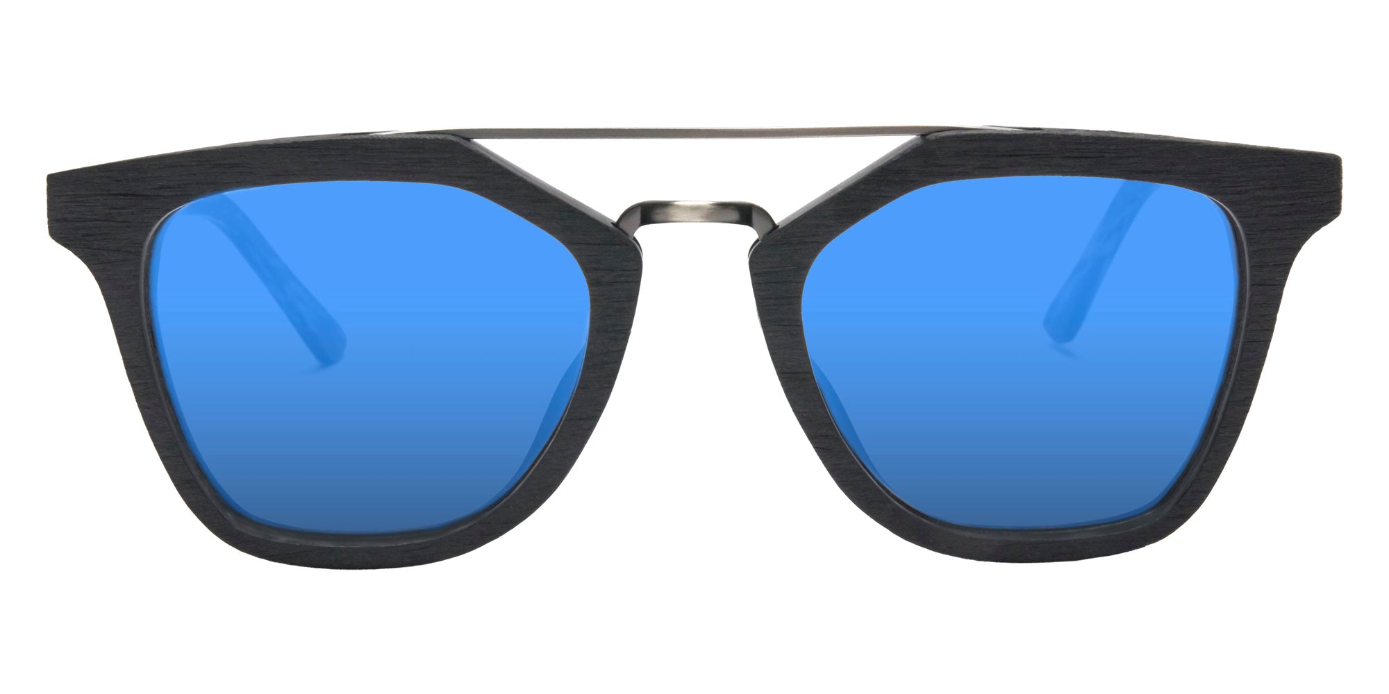 Native Ken® Park Row Sun - Matte Black/Grey/Blue Mirrored Polarized Sunglasses