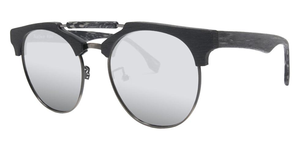 Native Ken® Vesey Sun - Matte Black/Grey/Silver Mirrored Polarized Sunglasses