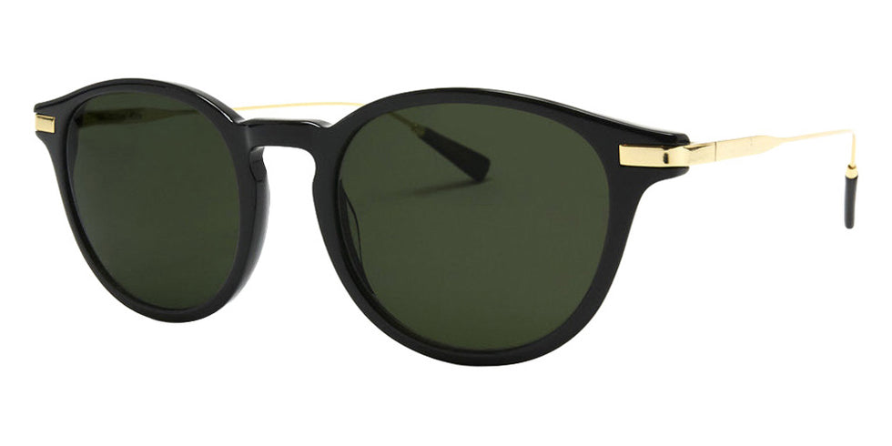 Native Ken® Waverly Sun - Shiny Black/12 Gold Hinges/Vintage G15 Sunglasses