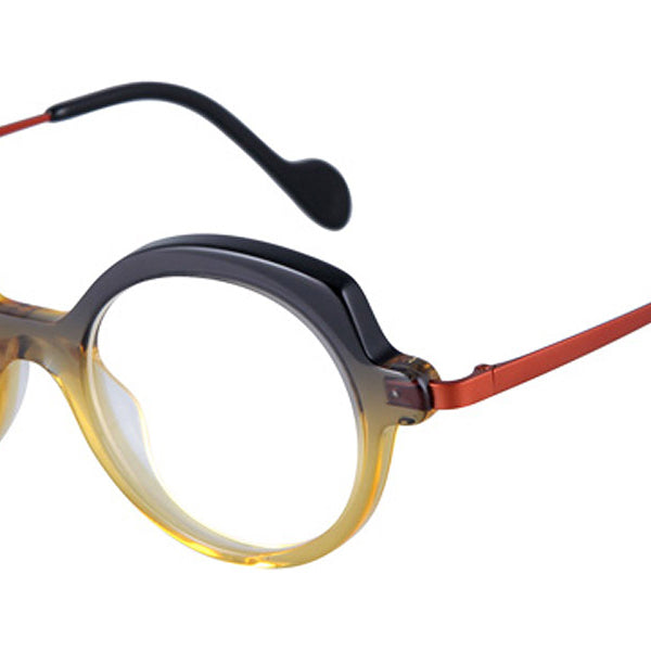 NaoNed® Ardana NAO Ardana 67106 47 - Gradient Tortoiseshell and Black / Matte Brick Orange Eyeglasses