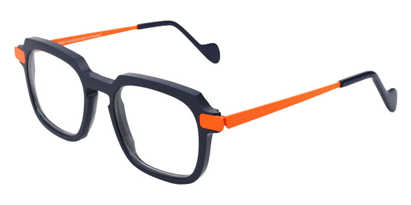 NaoNed® Guesclin Eyeglasses - 77BLM Solid navy blue / Gurvan orange