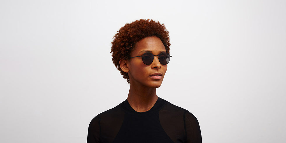 Mykita® NIS MYK NIS Black / Polarized Pro Hi-Con Grey 46 - Black / Polarized Pro Hi-Con Grey Sunglasses