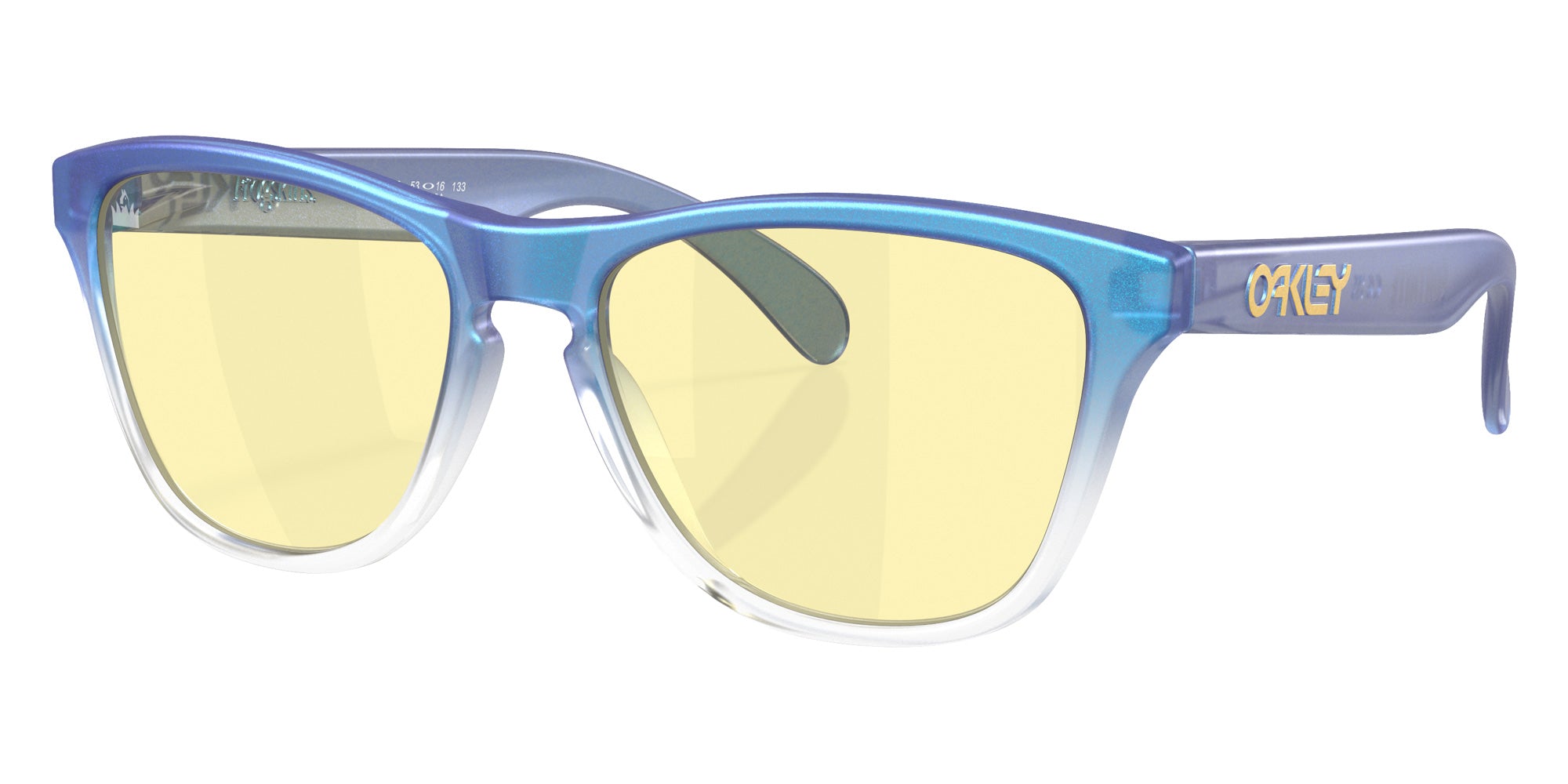 Oakley® OJ9006 FROGSKINS XS OJ9006 900642 53 Sunglasses - Matte Cyan/Blue/Clear Shift Fade / Prizm Gaming™ 2.0 Mirrored