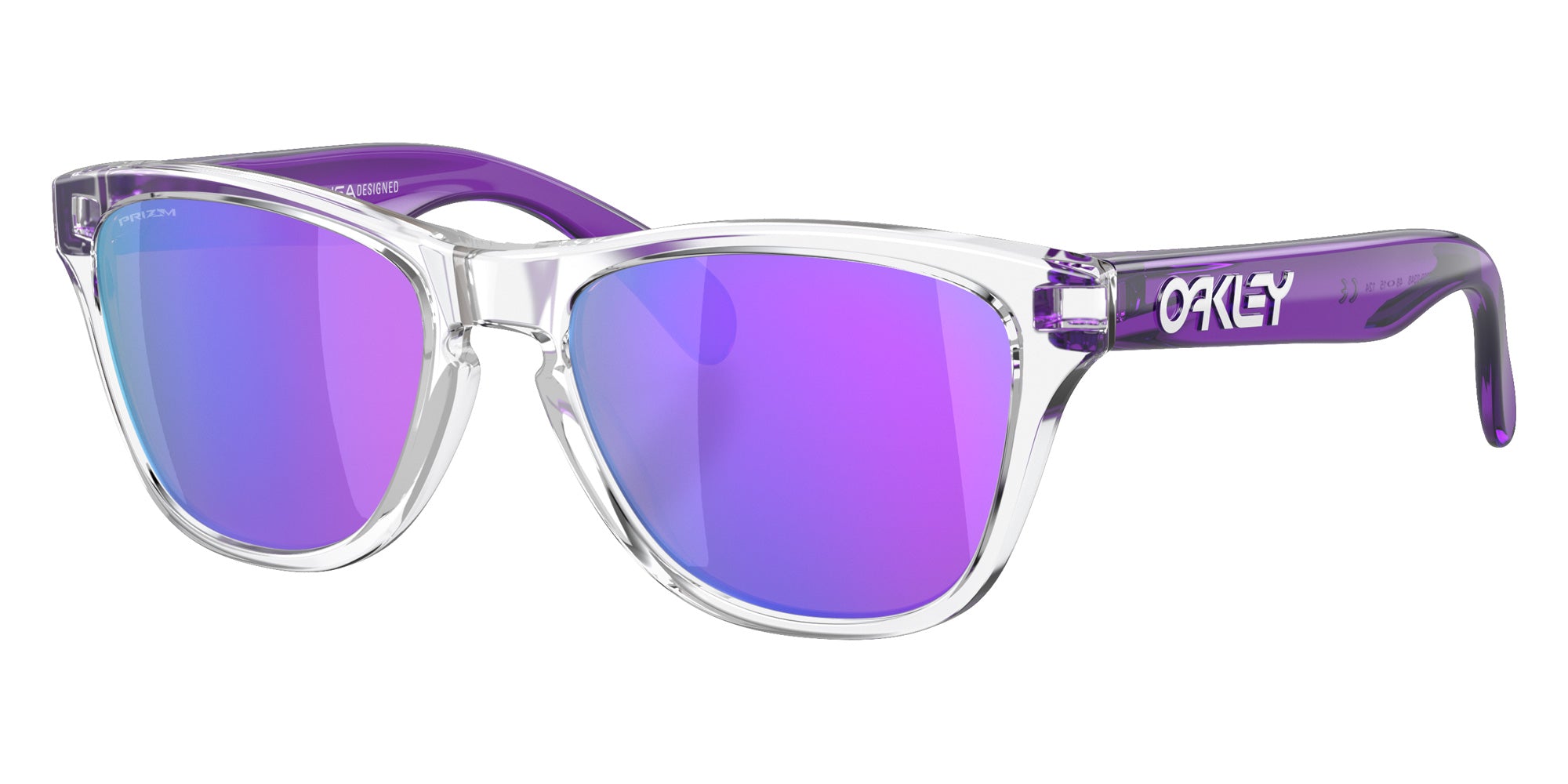Oakley® OJ9009 FROGSKINS XXS OJ9009 900903 48 Sunglasses - Clear / Prizm Violet Mirrored