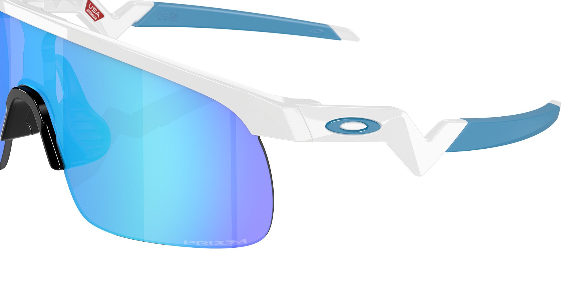 Oakley® OJ9010 RESISTOR OJ9010 901007 23 Sunglasses - Polished White / Prizm Sapphire Mirrored